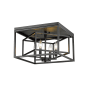 Z-Lite Euclid 4 Light 15" Wide Nested Cube Flush Mount Ceiling Light Matte Black