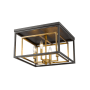 Z-Lite Euclid 4 Light 15" Wide Nested Cube Flush Mount Ceiling Light Olde Brass / Bronze