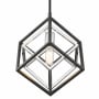 Z-Lite Euclid 12" Wide Nested Cube Pendant Chrome / Matte Black