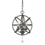 Z-Lite Tull 3 Light 12" Wide Chandelier with Crystal Accent Matte Black
