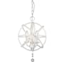 Z-Lite Tull 3 Light 12" Wide Chandelier with Crystal Accent Matte White