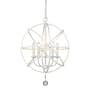 Z-Lite Tull 5 Light 20" Wide Chandelier with Crystal Accent Matte White
