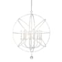 Z-Lite Tull 8 Light 30" Wide Chandelier with Crystal Accent Matte White