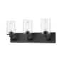 Z-Lite Savannah 3 Light 23" Wide Vanity Light with Clear Glass Shades Bronze
