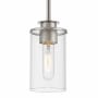 Z-Lite Savannah Single Light 5" Wide Mini Pendant Brushed Nickel