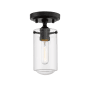 Z-Lite Delaney 5" Wide Semi-Flush Ceiling Fixture Matte Black