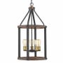 Z-Lite Kirkland 5 Light 16" Wide Faux Wood Pendant Rustic Mahogany