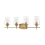 Z-Lite Joliet 4 Light 30" Wide Bathroom Vanity Light Olde Brass