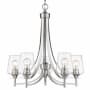 Z-Lite Joliet 5 Light 25" Wide Chandelier Brushed Nickel