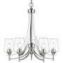 Z-Lite Joliet 5 Light 25" Wide Chandelier Chrome