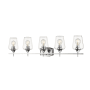 Z-Lite Joliet 5 Light 38" Wide Bathroom Vanity Light Chrome