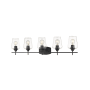 Z-Lite Joliet 5 Light 38" Wide Bathroom Vanity Light Matte Black