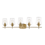 Z-Lite Joliet 5 Light 38" Wide Bathroom Vanity Light Olde Brass