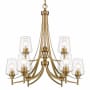 Z-Lite Joliet 9 Light 31" Wide Chandelier Olde Brass