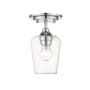 Z-Lite Joliet 6" Wide Semi-Flush Ceiling Fixture Chrome