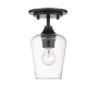 Z-Lite Joliet 6" Wide Semi-Flush Ceiling Fixture Matte Black