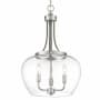 Z-Lite Joliet 3 Light 16" Wide Taper Candle Multi Light Pendant Brushed Nickel
