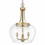 Z-Lite Joliet 3 Light 16" Wide Taper Candle Multi Light Pendant Olde Brass