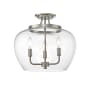Z-Lite Joliet 3 Light 16" Wide Semi-Flush Ceiling Fixture Brushed Nickel