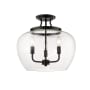 Z-Lite Joliet 3 Light 16" Wide Semi-Flush Ceiling Fixture Matte Black
