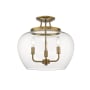 Z-Lite Joliet 3 Light 16" Wide Semi-Flush Ceiling Fixture Olde Brass