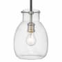 Z-Lite Bella 8" Wide Mini Pendant Matte Black / Brushed Nickel