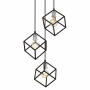 Z-Lite Vertical 3 Light 18" Wide Multi Light Pendant Matte Black / Brushed Nickel