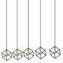 Z-Lite Vertical 5 Light 54" Wide Linear Pendant Bronze / Olde Brass