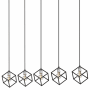 Z-Lite Vertical 5 Light 54" Wide Linear Pendant Matte Black / Brushed Nickel