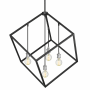 Z-Lite Vertical 4 Light 34" Wide Chandelier Matte Black / Brushed Nickel