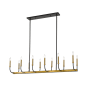 Z-Lite Haylie 12 Light 15" Wide Taper Candle Chandelier Matte Black / Olde Brass
