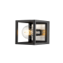 Z-Lite Kube 6" Tall Bathroom Sconce Matte Black / Brushed Nickel