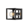 Z-Lite Kube 6" Tall Bathroom Sconce Matte Black / Chrome