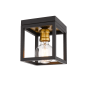 Z-Lite Kube 6" Wide Flush Mount Square Ceiling Fixture Bronze / Olde Brass