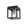 Z-Lite Kube 6" Wide Flush Mount Square Ceiling Fixture Matte Black / Brushed Nickel