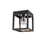 Z-Lite Kube 6" Wide Flush Mount Square Ceiling Fixture Matte Black / Chrome