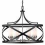 Z-Lite Malcalester 6 Light 24" Wide Pillar Candle Chandelier Matte Black / Brushed Nickel