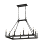 Z-Lite Barclay 10 Light 20" Wide Taper Candle Chandelier Matte Black