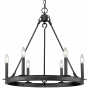 Z-Lite Barclay 6 Light 25" Wide Taper Candle Ring Chandelier Matte Black