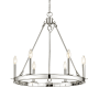 Z-Lite Barclay 6 Light 25" Wide Taper Candle Ring Chandelier Polished Nickel