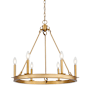 Z-Lite Barclay 6 Light 25" Wide Taper Candle Ring Chandelier Rubbed Brass