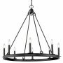 Z-Lite Barclay 8 Light 33" Wide Taper Candle Ring Chandelier Matte Black