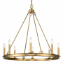 Z-Lite Barclay 8 Light 33" Wide Taper Candle Ring Chandelier Olde Brass