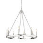 Z-Lite Barclay 8 Light 33" Wide Taper Candle Ring Chandelier Polished Nickel
