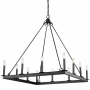 Z-Lite Barclay 12 Light 34" Wide Taper Candle Chandelier Matte Black