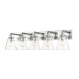 Z-Lite Harper 5 Light 40" Wide Bathroom Vanity Light Chrome