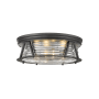 Z-Lite Cape Harbor 4 Light 20" Wide Flush Mount Drum Ceiling Fixture Matte Black