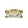 Z-Lite Cape Harbor 4 Light 20" Wide Flush Mount Drum Ceiling Fixture Rubbed Brass
