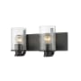 Z-Lite Beckett 2 Light 16" Wide Bathroom Vanity Light Matte Black