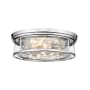 Z-Lite Clarion 4 Light 17" Wide Flush Mount Drum Ceiling Fixture Polished Nickel